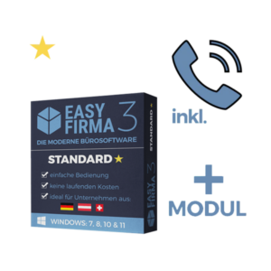 EasyFirma 3 plus Zusatzmodul Plus und 1 Jahr Support