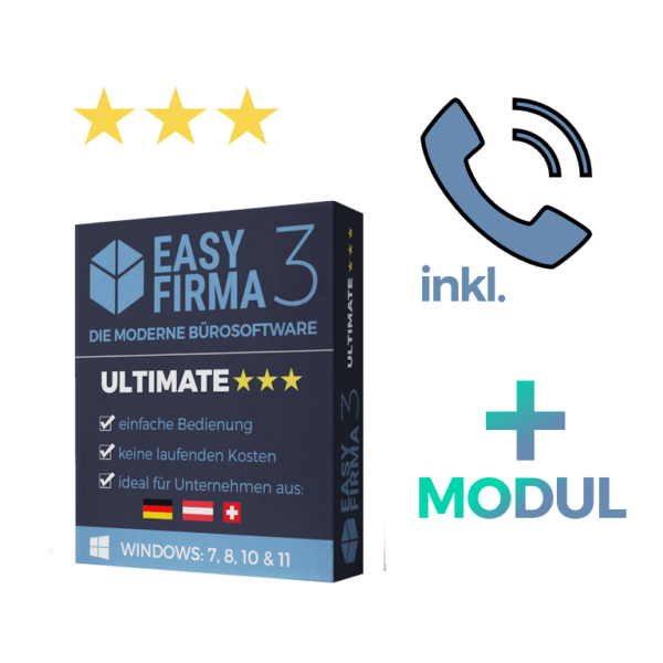 EasyFirma 3 Ultimate inklusive Support und Zusatzmodul Plus