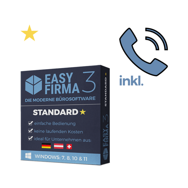 EasyFirma 3 inklusive 1 Jahr Support