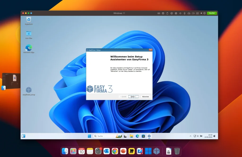 EasyFirma auf Mac installieren