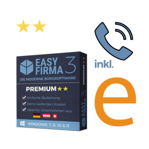 EasyFirma 3 Premium + Zusatzmodul E-Rechnung + 1 Jahr Support Vertrag