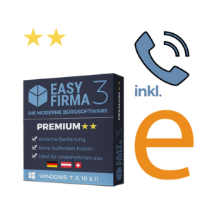 EasyFirma 3 Premium + Zusatzmodul E-Rechnung + 1 Jahr Support Vertrag