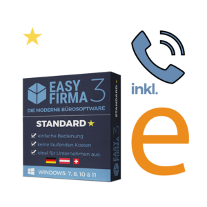 EasyFirma 3 Standard + Zusatzmodul E-Rechnung + 1 Jahr Support Vertrag
