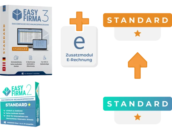 Upgrade 1 von EasyFirma 2 auf EasyFirma 3 + Zusatzmodul E-Rechnung