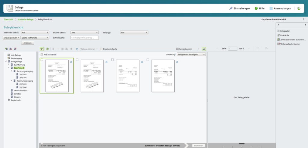 Rechnungssoftware mit DATEV-Schnittstelle