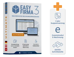 EasyFirma 3 Ultimate mit DATEV-Schnittstelle, E-Rechnungen und Support