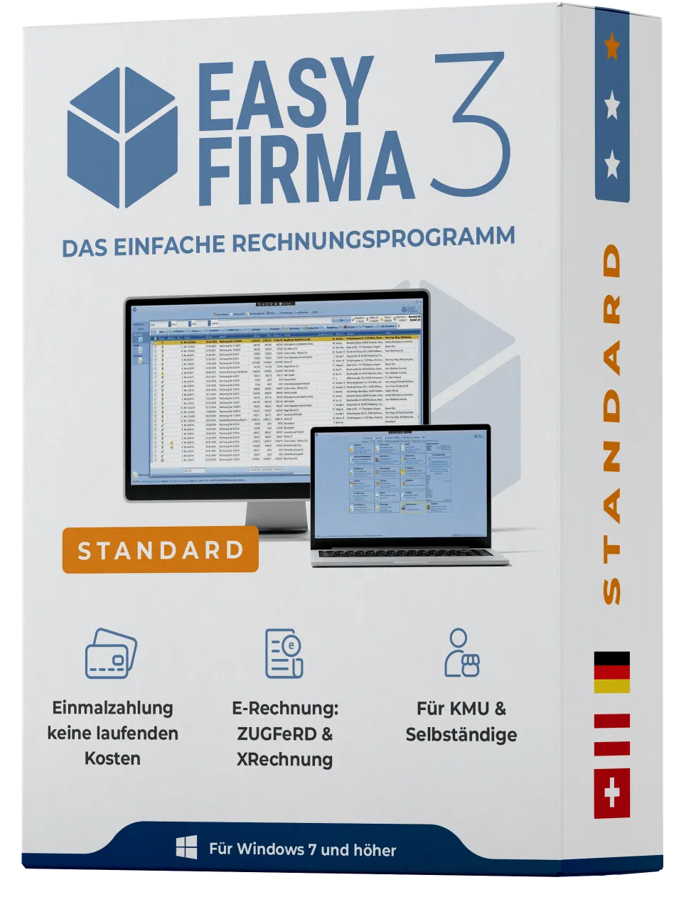 Rechnungsprogramm EasyFirma 3 Standard Softwarebox