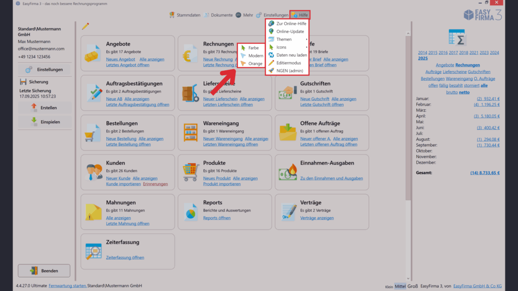 Icons für EasyFirma auswählen