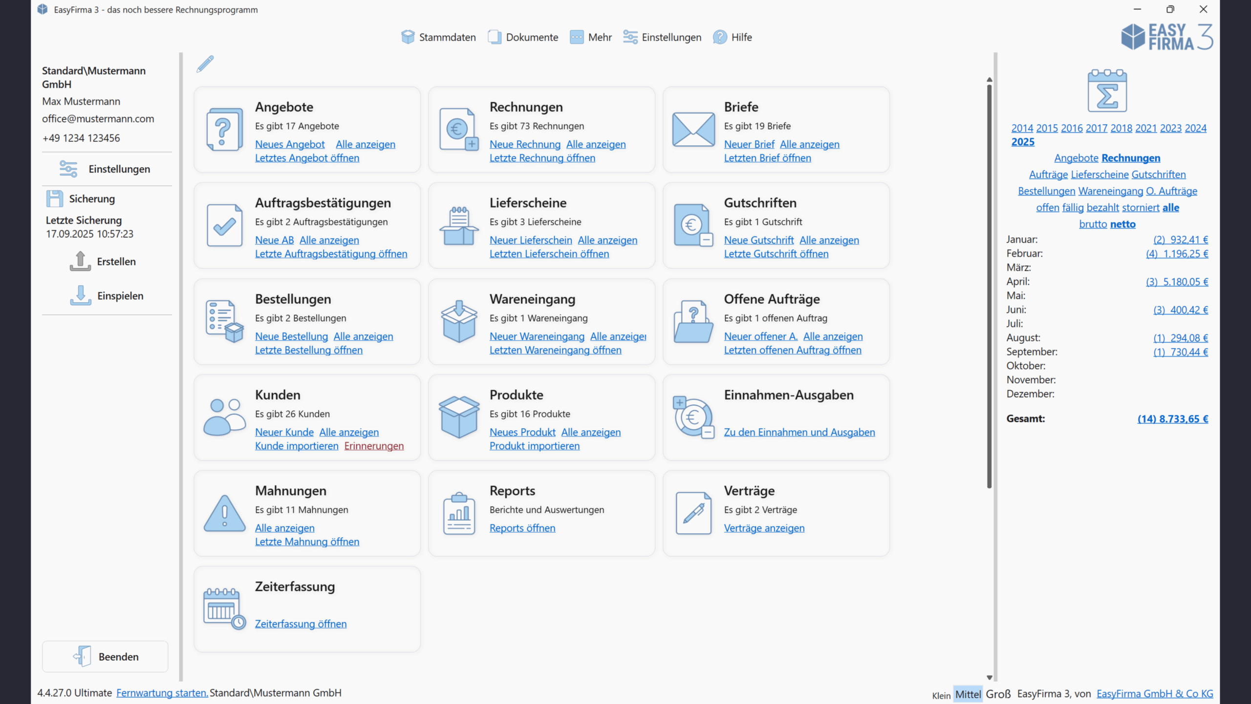 Neues Design EasyFirma