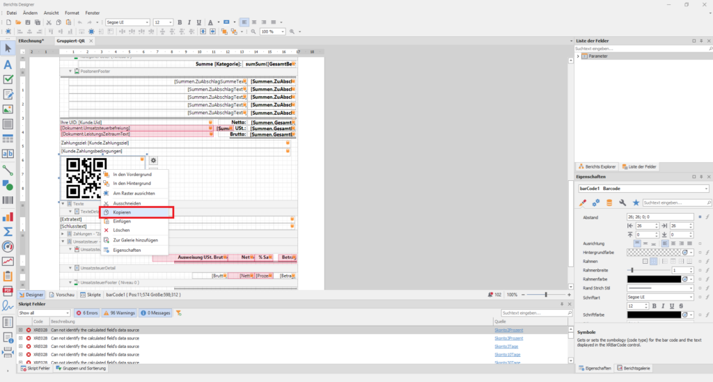 Rechnung QR-Code EasyFirma