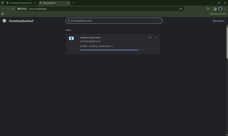 Downloadverlauf im Detail