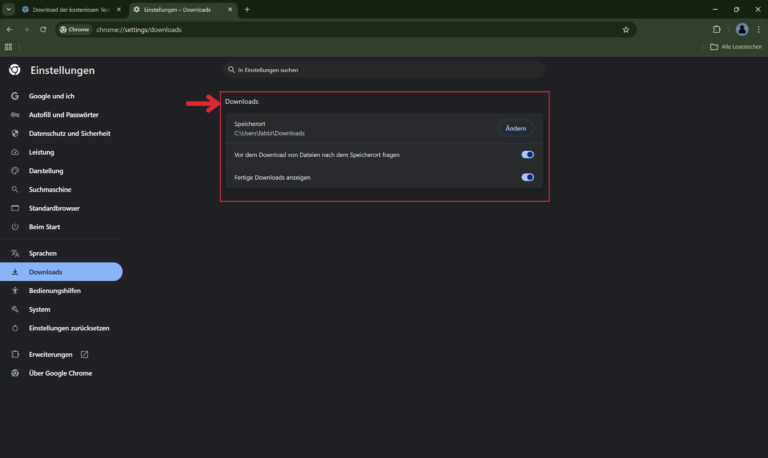 Die Datei ist nicht unter "Downloads"?
