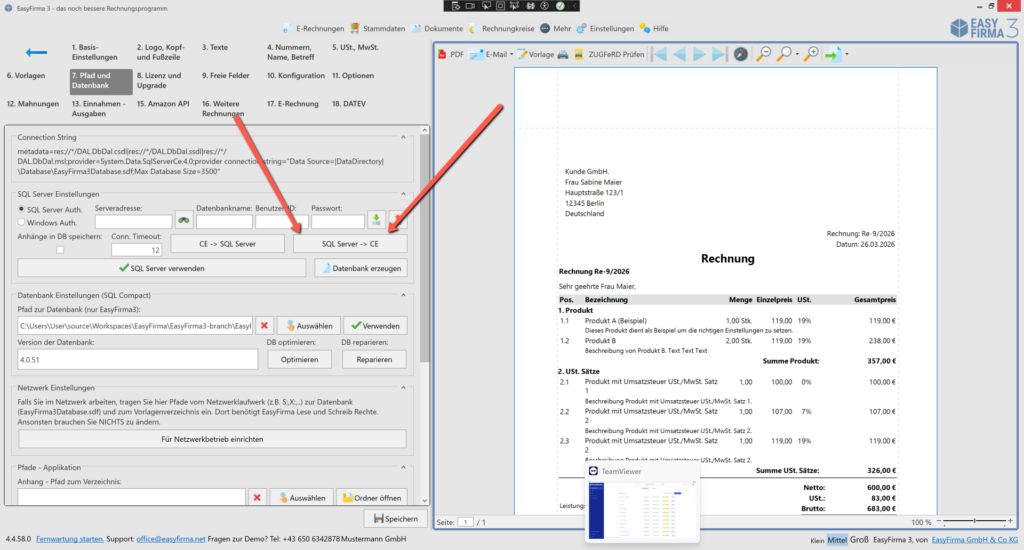 Von SQL-Server auf SQL Compact CE wechesln