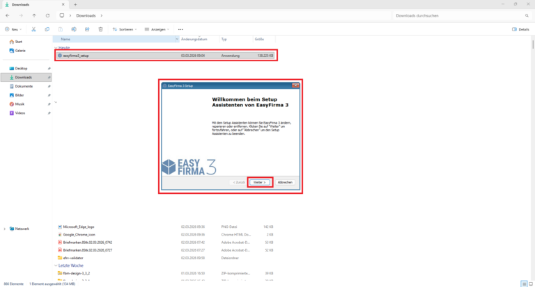 EasyFirma installieren